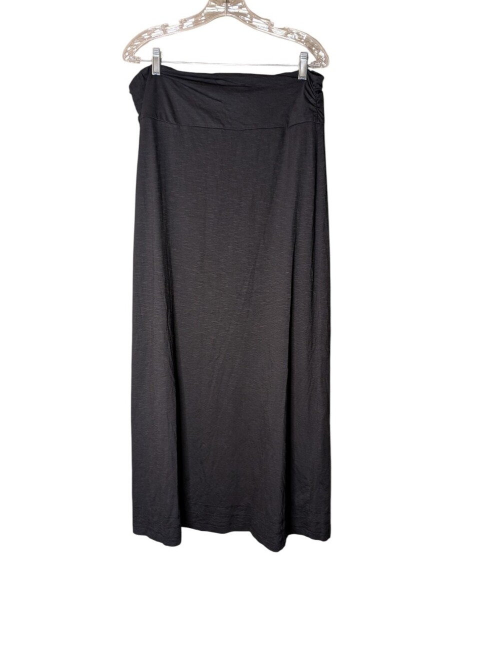 NWT Toad & Co Chakalaka maxi skirt black organic cotton tencil sz Large granola - Picture 6 of 6